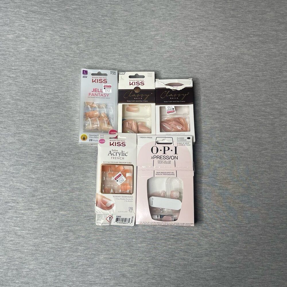 KISS Jelly & Classy Press-On Acrylic Gel Nails 5 PCS. Set